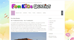 Desktop Screenshot of forkidsdentist.com